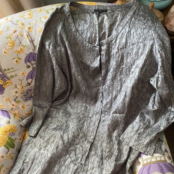 Eileen Fisher Woman Silk Tunic - Picture 1 of 8